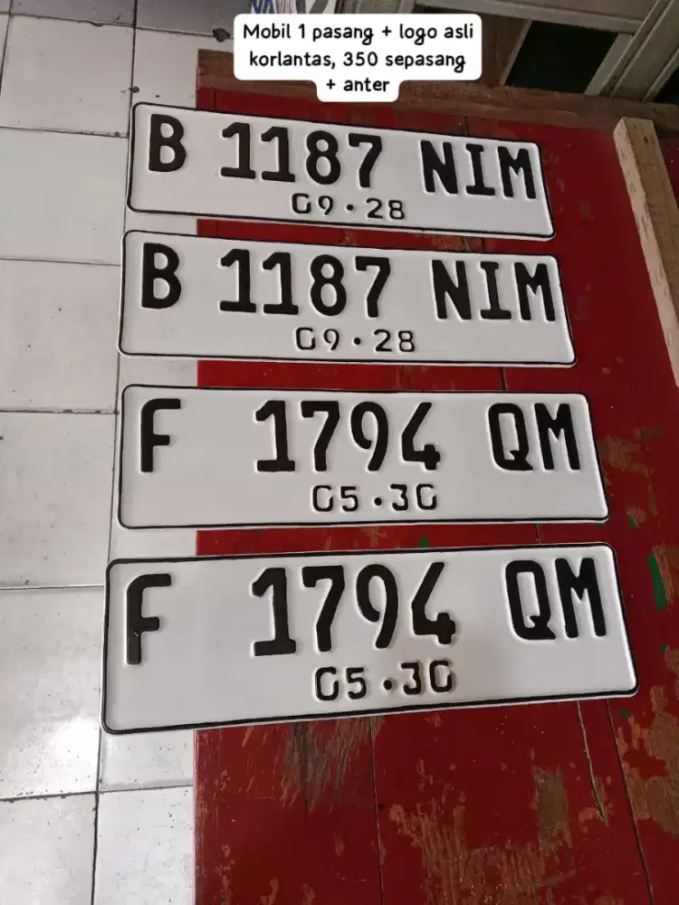 Plat nomor & percetakan