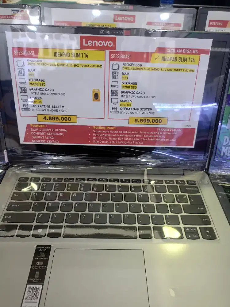 Handphone Lenovo slim 1 ram 8 SSD 256