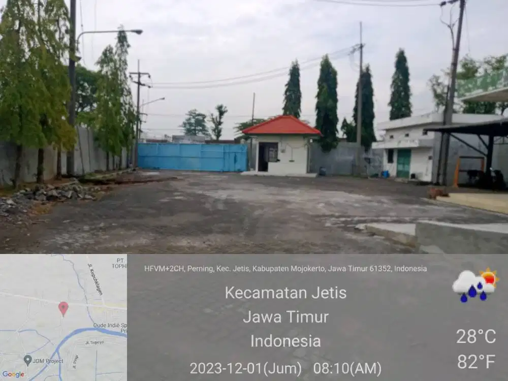 Dijual Lahan Ex Pabrik Jetis Mojokerto 0 Jalan Raya