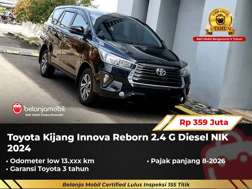[ GARANSI 5TH ] Toyota Kijang Innova Reborn 2.4 G Diesel 2024/2025