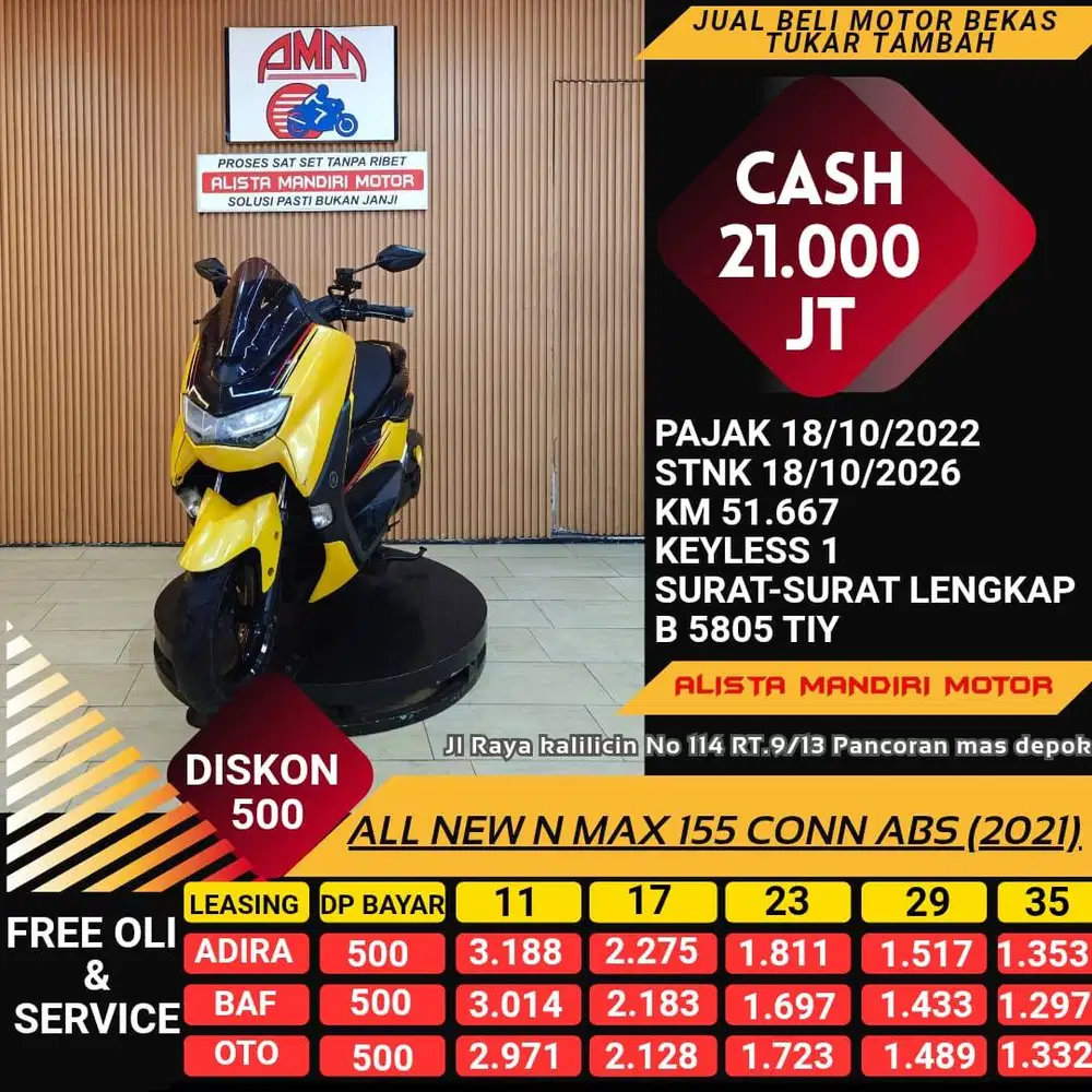 N MAX CONN ABS TH 2021 KREDIT DP 500AN BISA BAYAR VIA CC/ PAYLATER