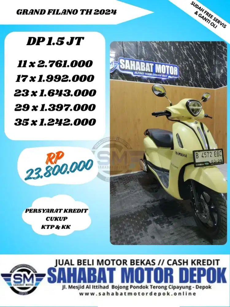 YAMAHA GRAND FILANO TH 2024 KONDISI SIAP PAKAI