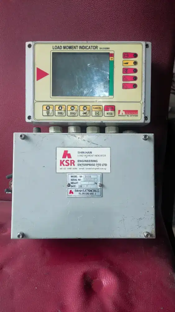 LMI LOAD MOMENT INDICATOR CRANE SH-2100MH SH-2000 KSR SHIN HAN 2013