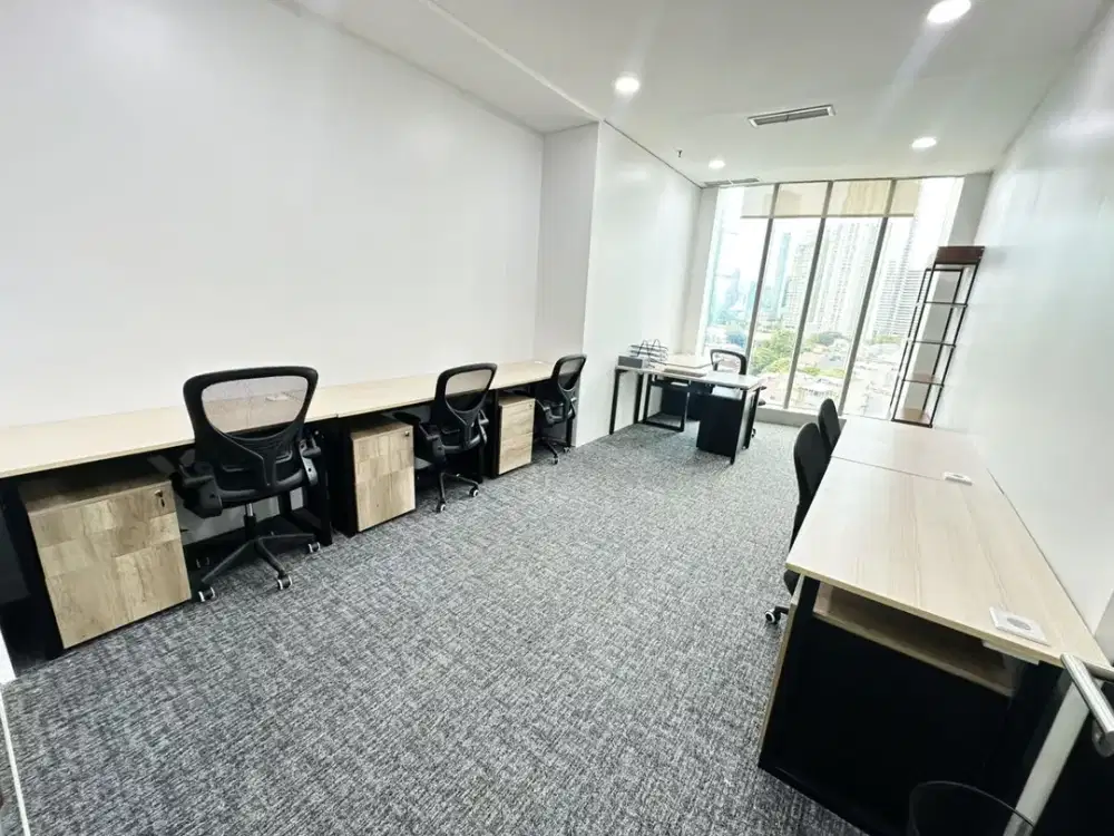 SEWA KANTOR KUNINGAN FULL FURNISH ALL IN INCLUDE WIFI DAN RUANG MEETING