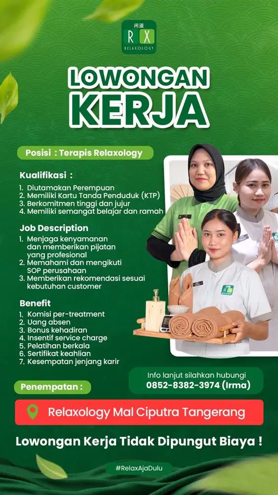 Terapis Relaxology Mal Ciputra Tangerang