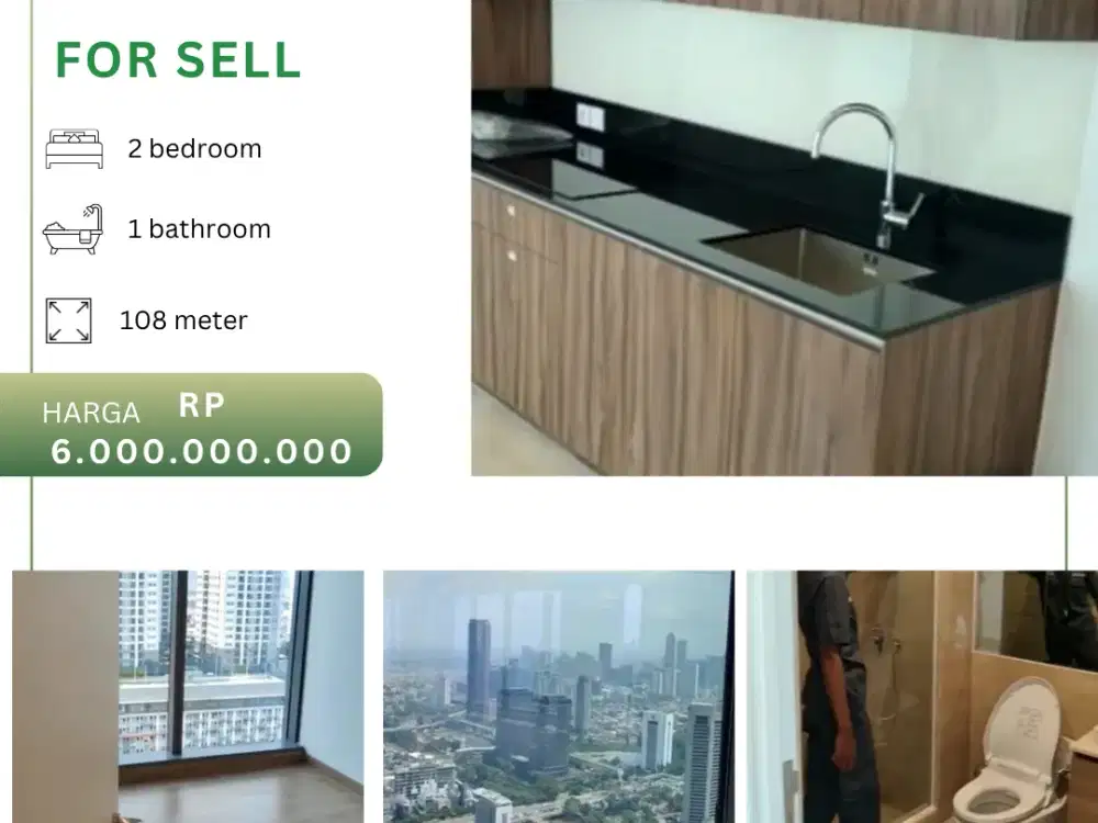 Dijual Apartement 57 Promenade 2 Bedrooms Lantai Sedang