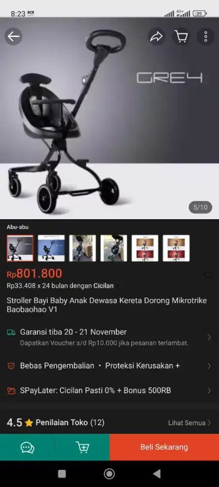 Stroller anak usia 3-5 tahun