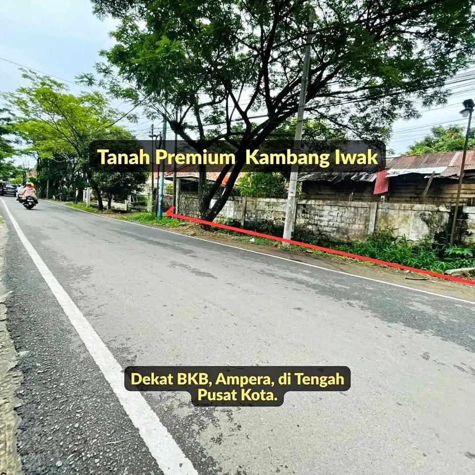 Jual Tanah Kambang Iwak dekat AMPERA
