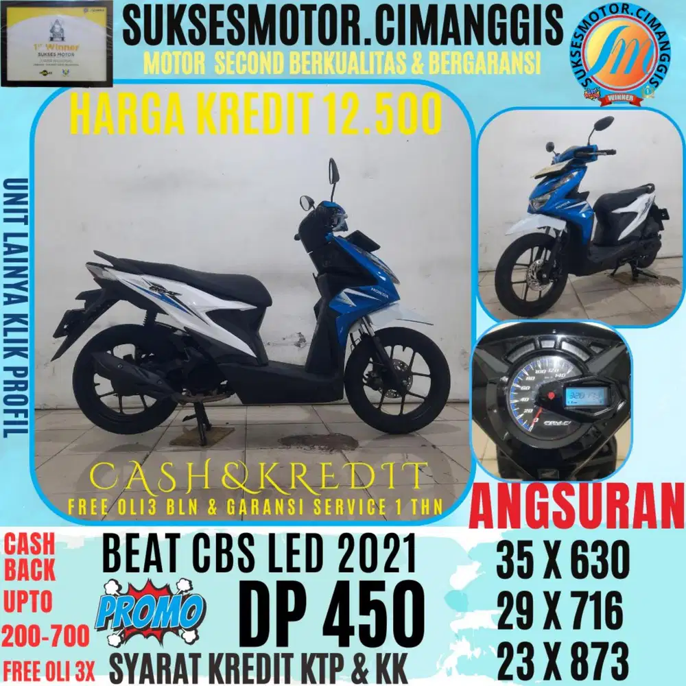 DP 450 BEAT CBS LED CASBACK UPTO 700 RIBUAN FREE OLI 3 BLN