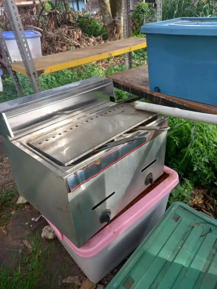 Jual kompor deep fryer 2 tungku bekas