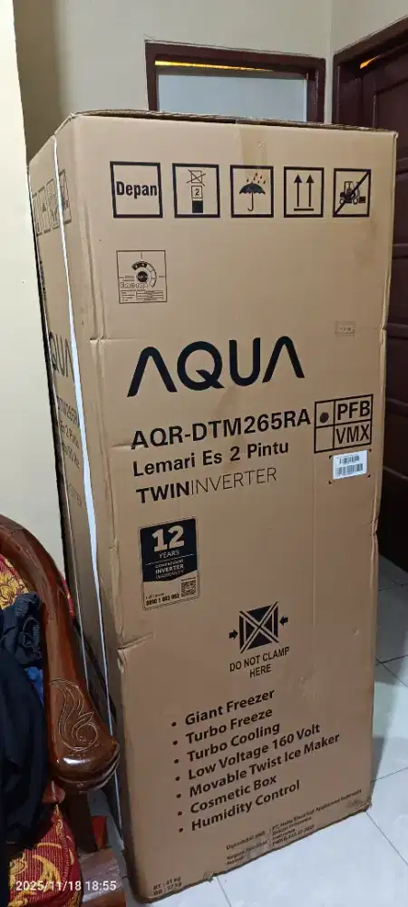 Kulkas Baru 2 pintu Aqua Twin Inverter