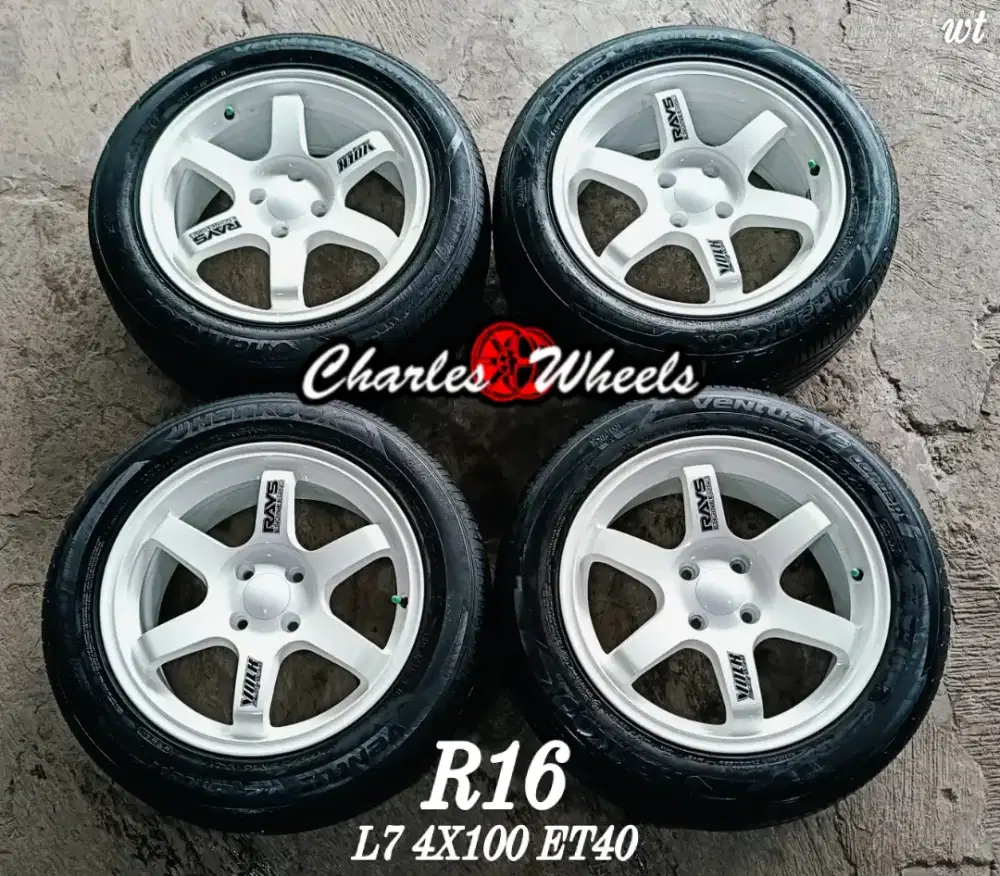 Velg + ban te37 r16 4x100 jazz yaris city vios dll