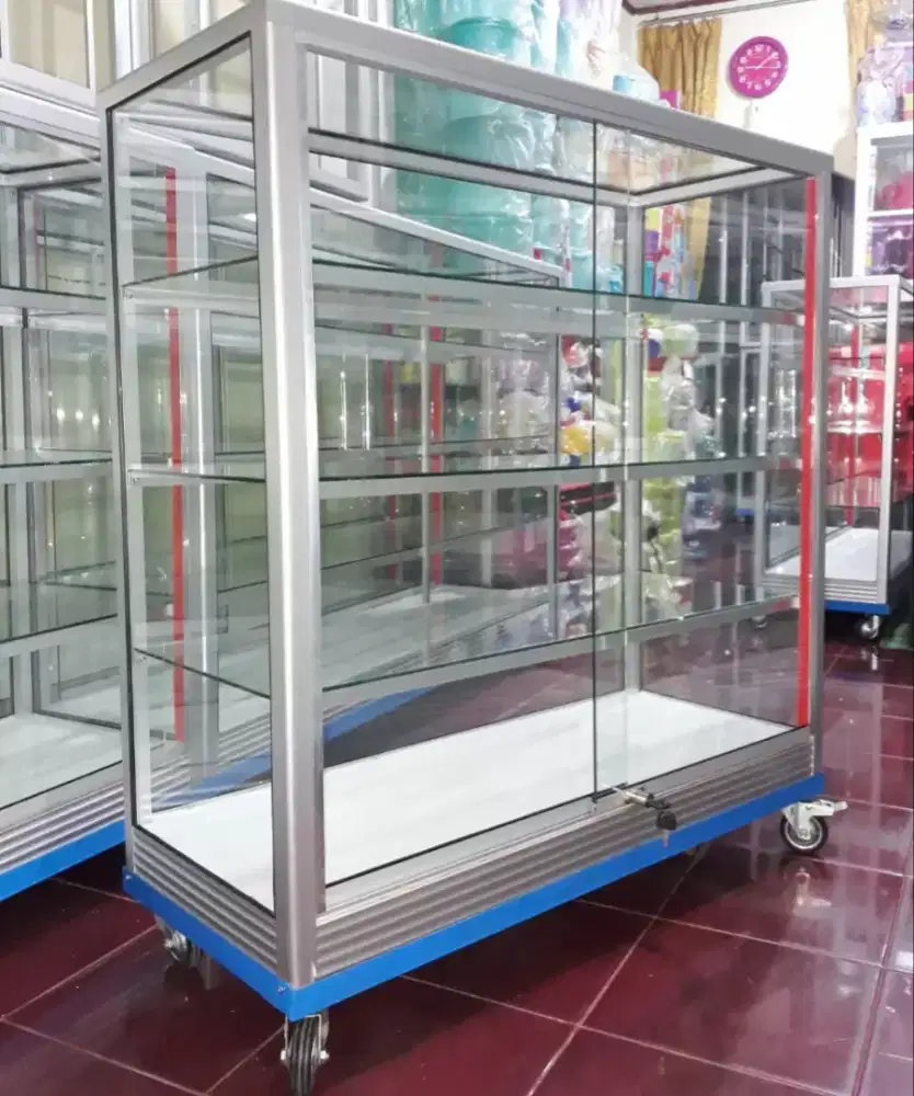 Di Jual Etalase Baru 1Mx1M || Pakai RODA BESAR & Kunci