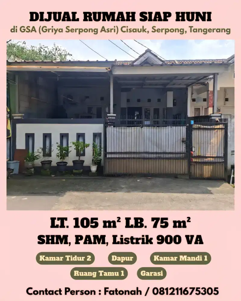 Rumah Dijual Cepat, harga bisa nego