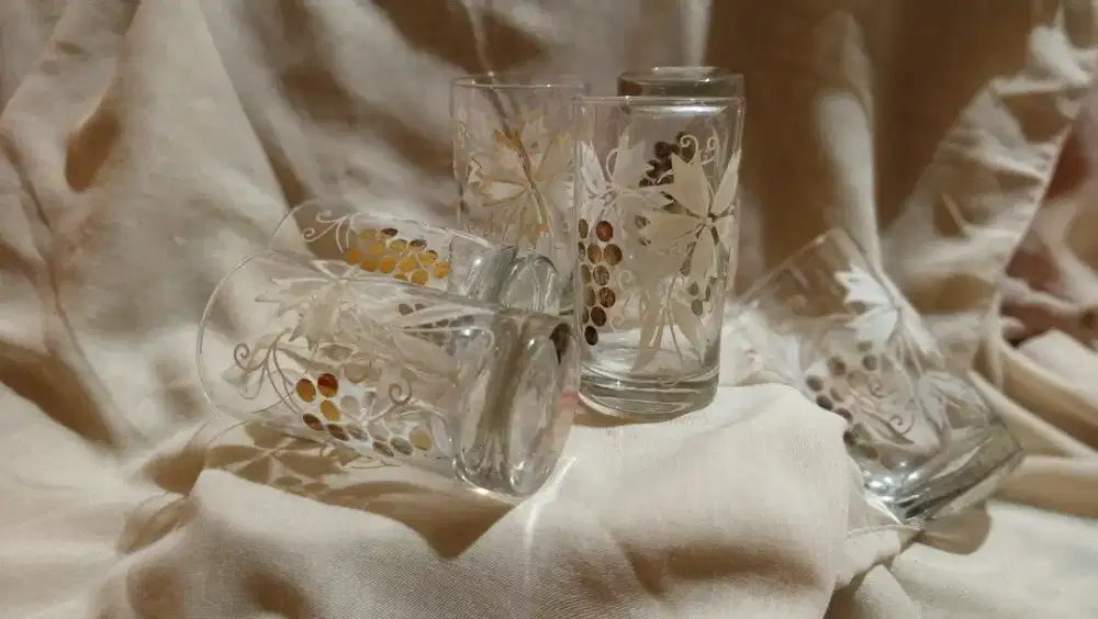 Set (6gelas) model bola tinggi, Vintage