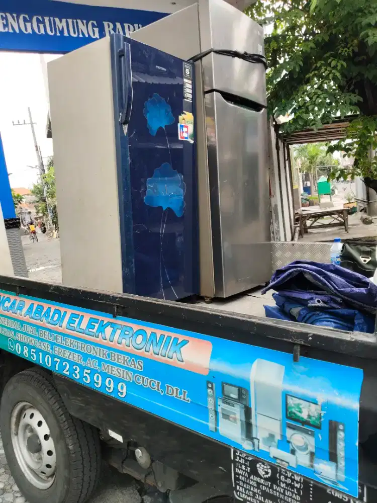 Dicari kulkas showcase freser rusak normal siap ambil