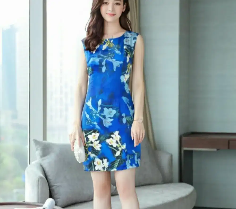 Dress Biru Floral