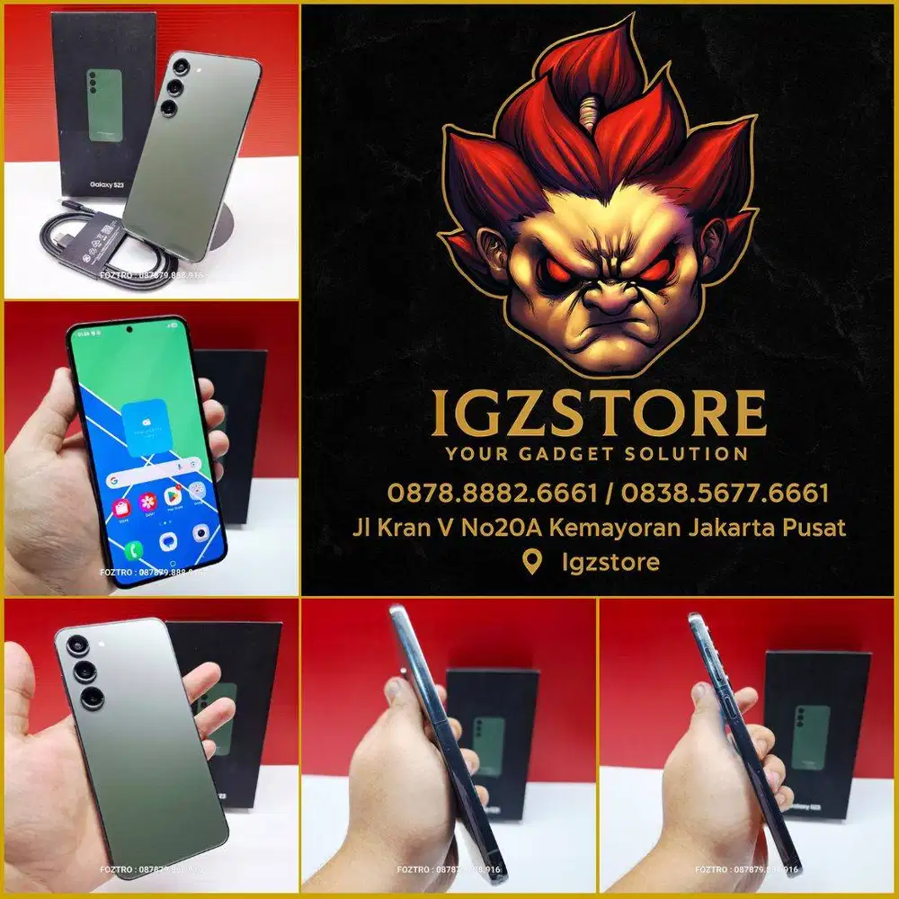 Samsung Galaxy S23 8/256GB Green Fullset Resmi SEIN Like New No Minus