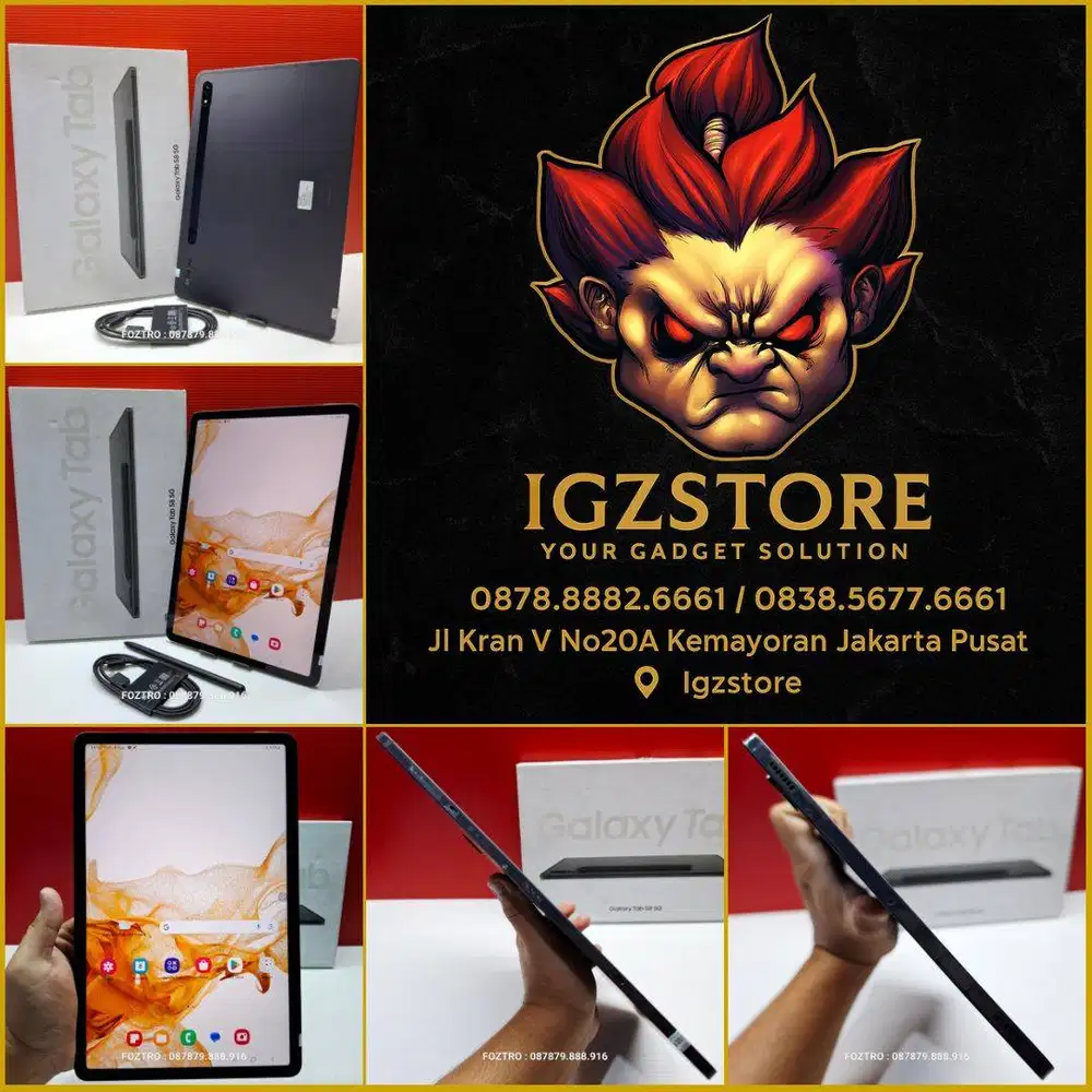 Samsung Galaxy Tab S8 5G 8/128GB Fullset Resmi No Minus