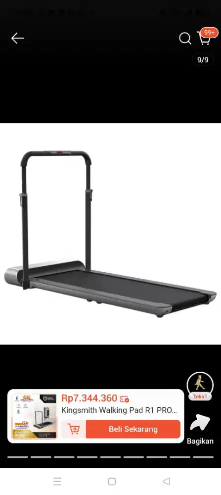 Murah alat olah raga treatmill merk kingsmit walking pad R1 pro bagus