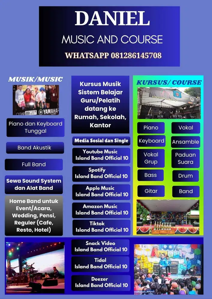 Daniel Kursus Musik dan Entertainment