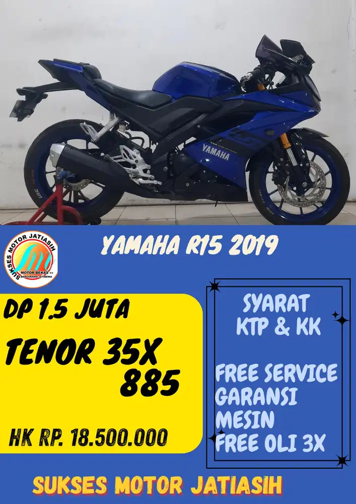 DP MURAH YAMAHA R15 2019 DP 1.5 JUTA BISA CASH/KREDIT MENGGUNAKAN CC