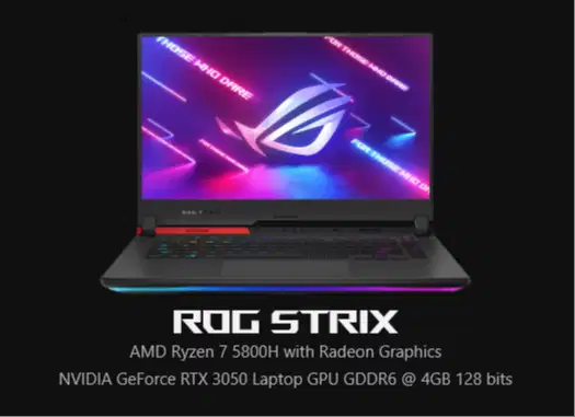 ROG STRIX 3050 LAPTOP GPU
