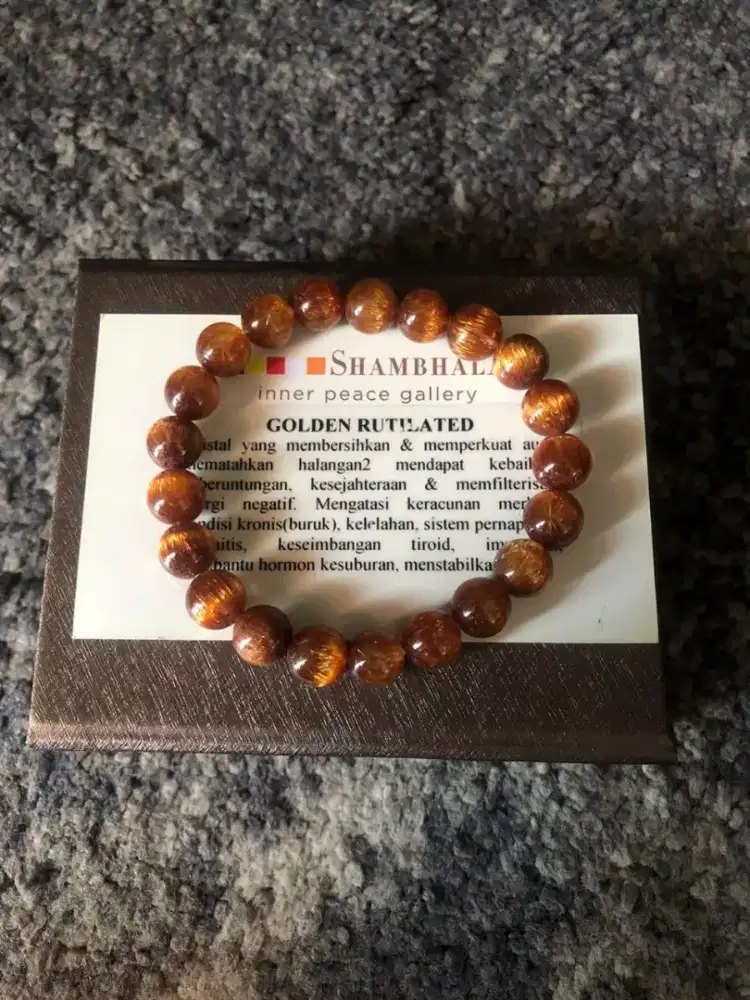 Gelang shambala golden Rutilated