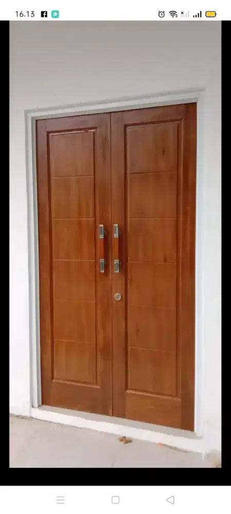 Jual kusen pintu satu dan pintu dua dari bahan aluminium dan kayu