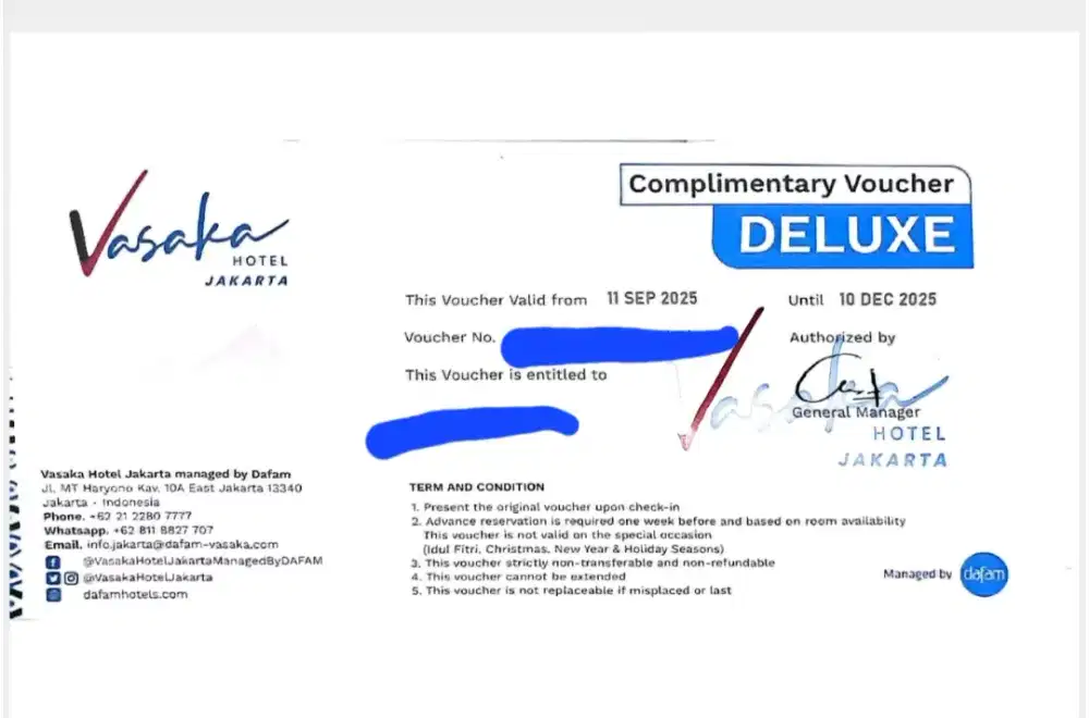 Voucher hotel vasaka cawang