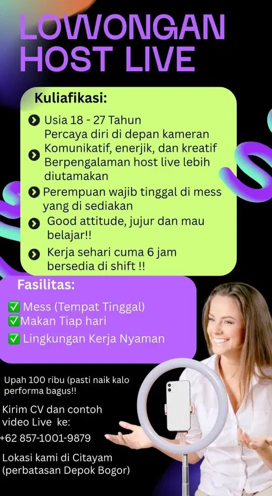 DI BUTUHKAN HOST LIVE