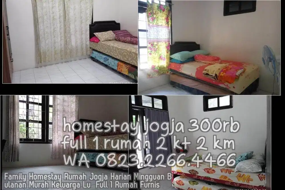 Family Homestay Rumah Jogja Harian Mingguan Bulanan Murah Keluarga Lu