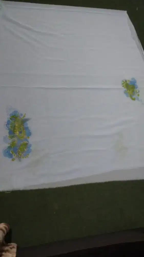 Kain bahan kebaya/atasan lukis.