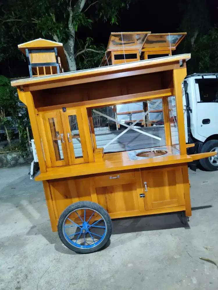 Gerobak Angkringan Bakso Mie Ayam PeceL Bubur Sate Martabak Ronde dlL