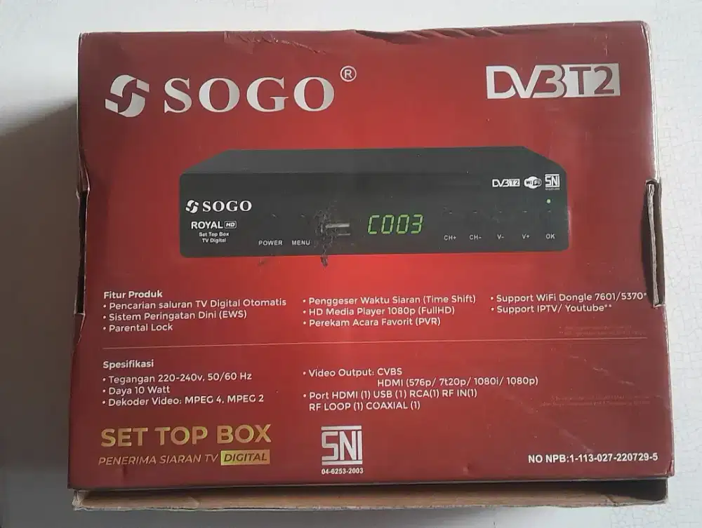 SET TOP BOX TVB T2