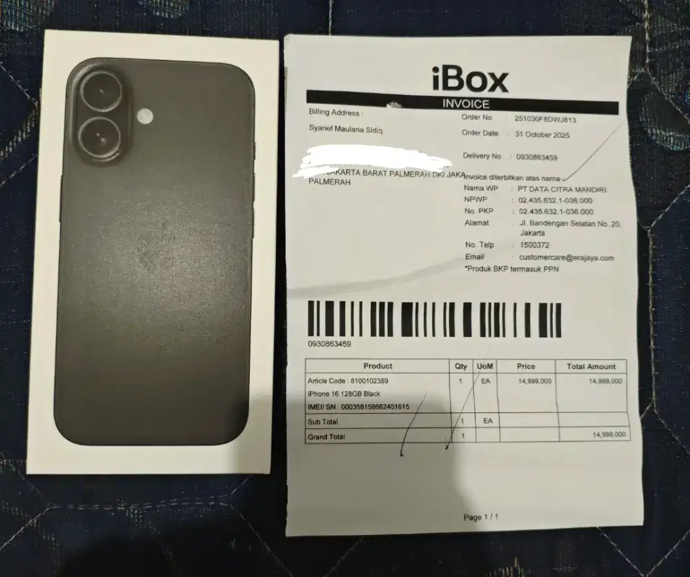 IP 16 128GB BARU