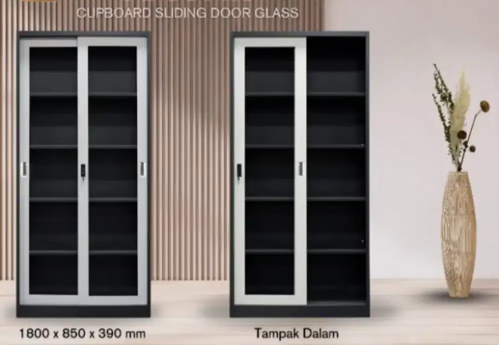 Lemari Arsip Besi Pintu Geser Baru Free Ongkir Pasang