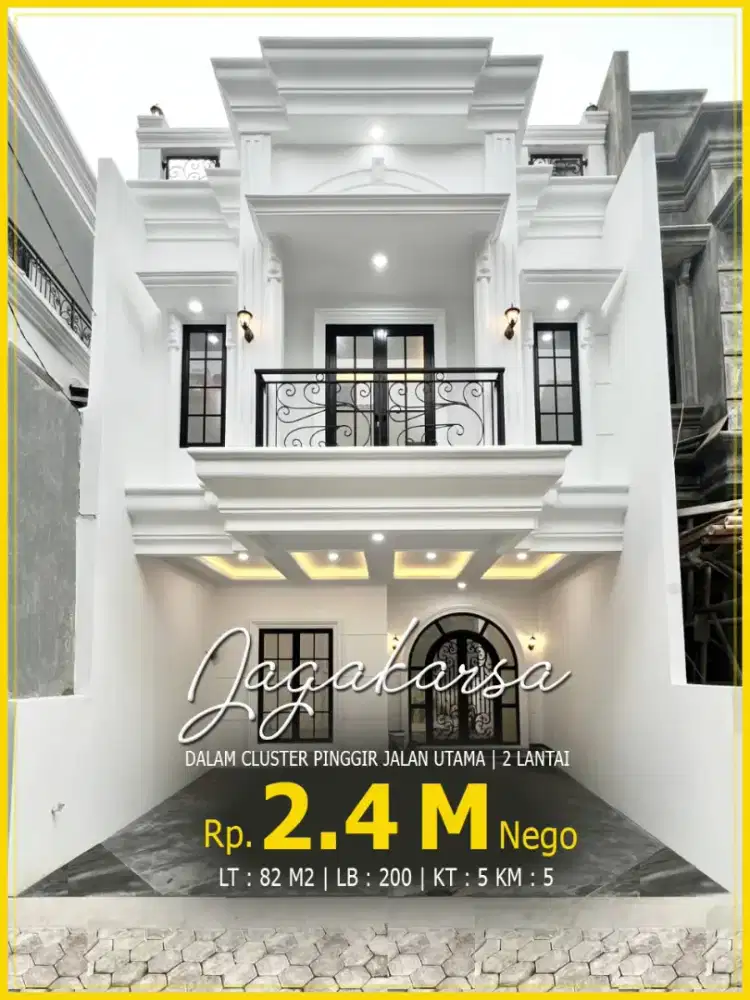 Dijual Rumah Baru American Classic di Dalam Cluster Jagakarsa