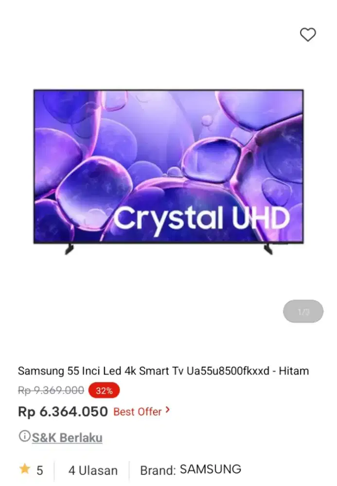 PROMO KREDIT SAMSUNG 55 INCI LED 4K SMART TV