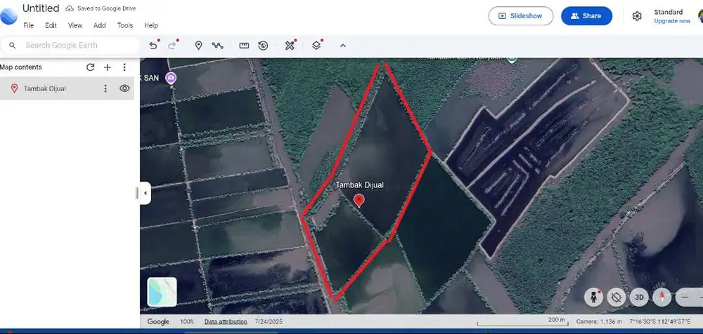 Tambak Udang Windu & Bandeng, Keputih Surabaya (Siap Pakai)