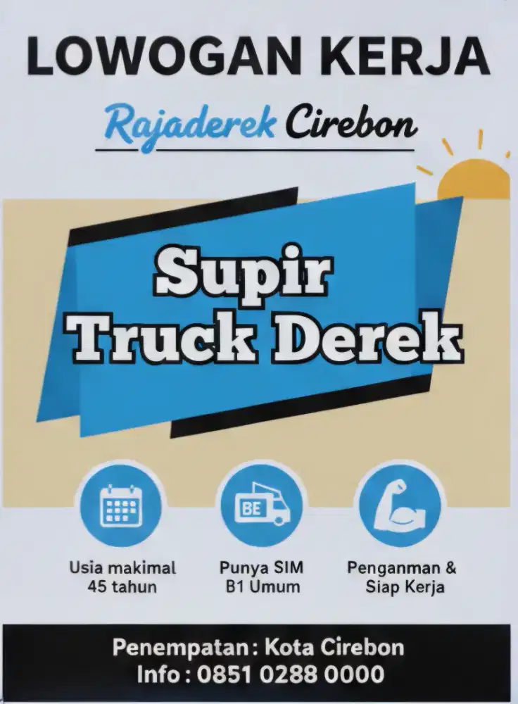 Dibutuhkan Driver / Supir