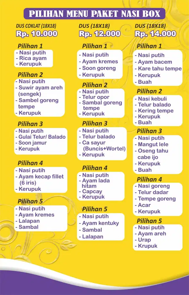 PAKET NASI KOTAK MURAH JOGJA