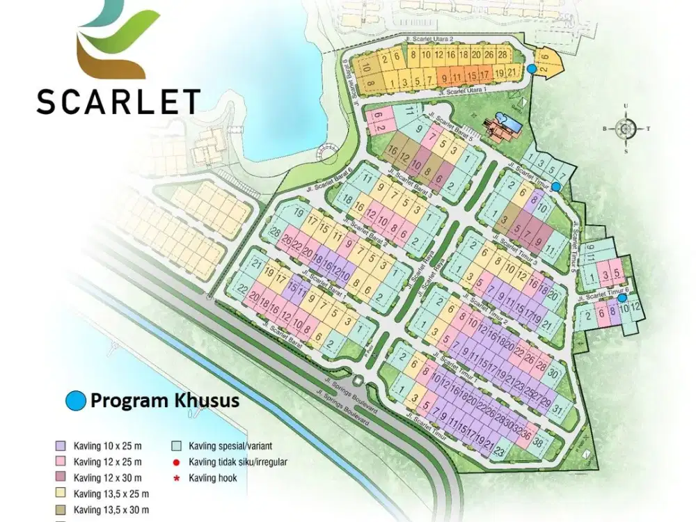 Dijual Kavling Eksklusif di Cluster Scarlet, Gading Serpong Siap Bangun, Lingkungan Premium