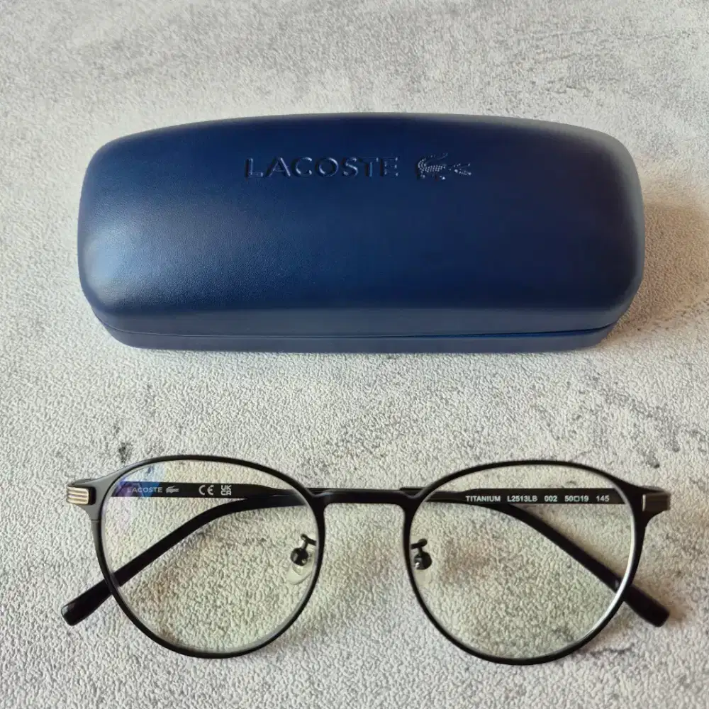 Frame Kacamata Lacoste L2513LB Hitam Titanium Premium ORIGINAL