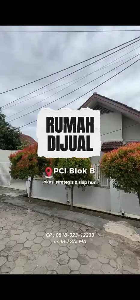 Nego, PCI Blok B Dijual Rumah Tipe 70/150 siap huni berikut isinya