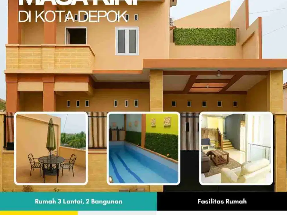 Rumah ala Villa dg Fasilitas Kolam Renang