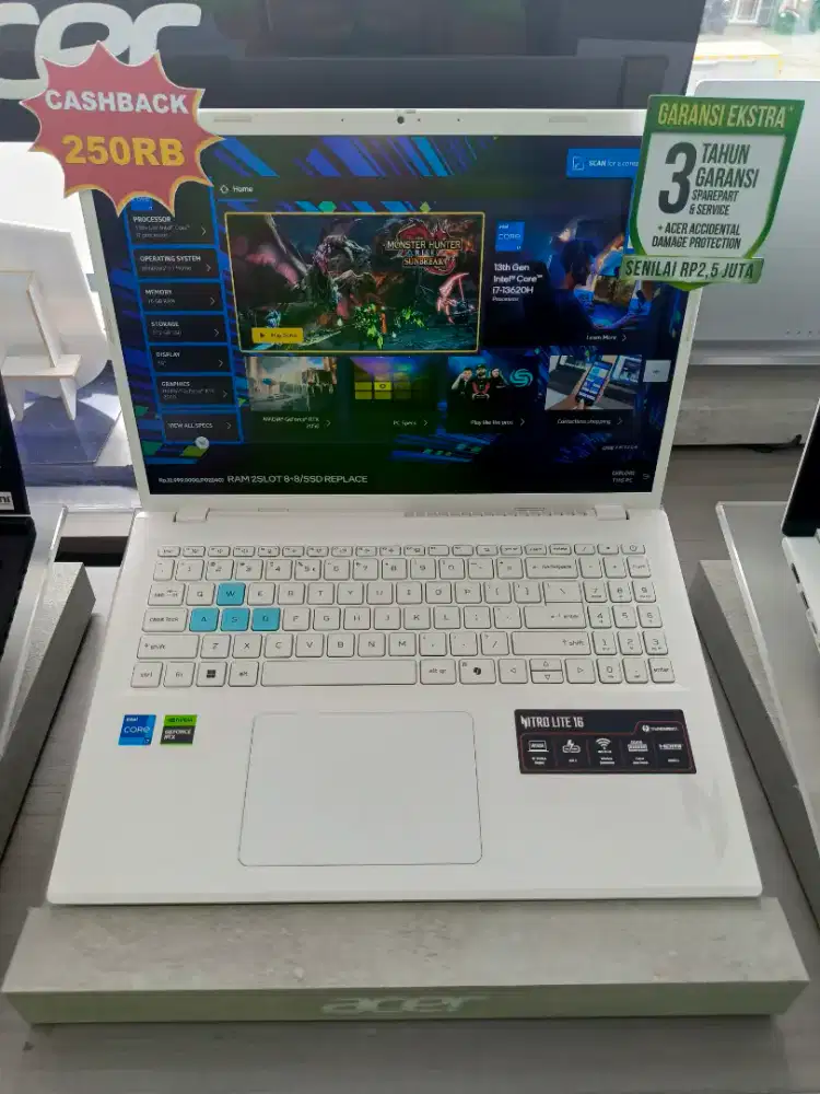 Kredit laptop Acer nitro NL16-71G tanpa DP dan ADM free2x angsuran