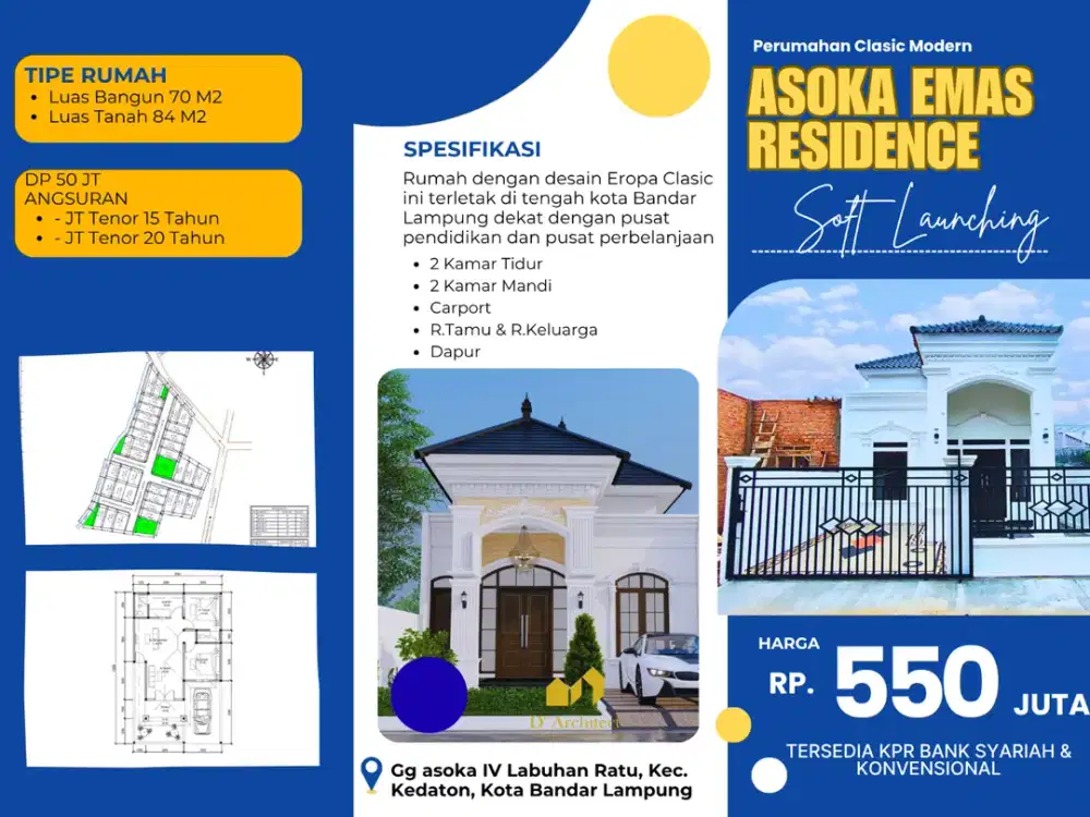 RUMAH 3 KAMAR TIDUR 2 MENIT DARI INDO GROSIR RAJABASA