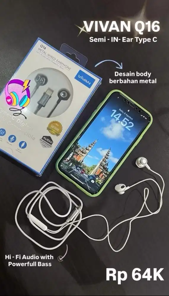 HEADSET KABEL VIVAN Q16