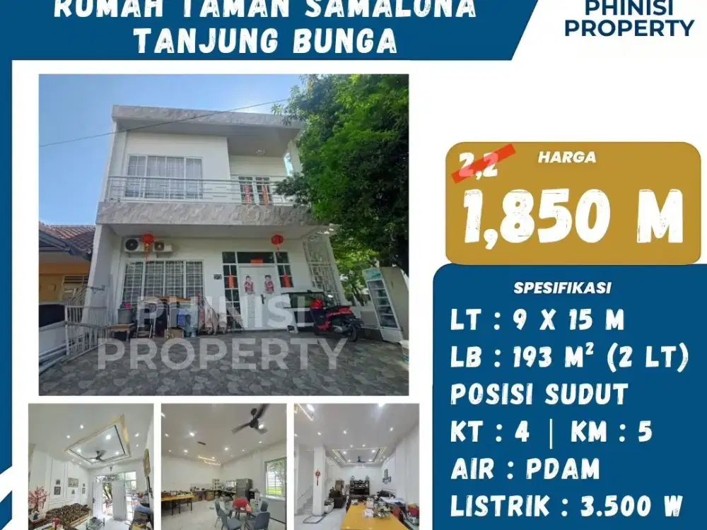 DIJUAL RUMAH MURAH DI KOMPLEKS SAMALONA TANJUNG BUNGA